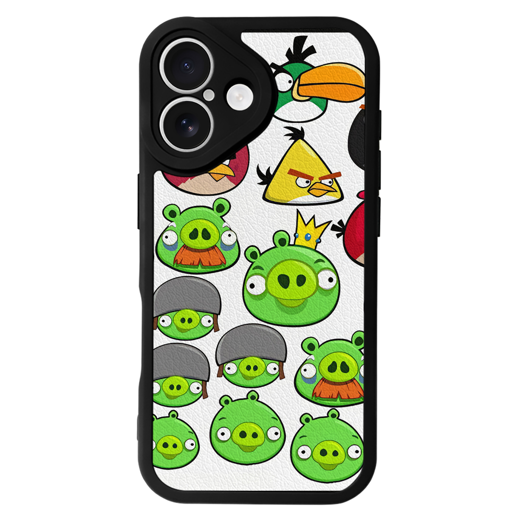 （画像用） Angry Birds アングリーバード 【iPhone 16シリーズ対応】シリコンスマホケース（レザー調） 材質：シリコン